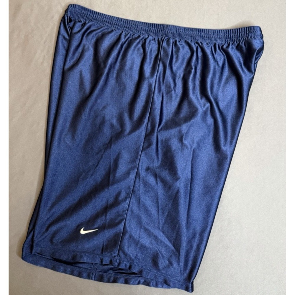 VTG Nike Basketball Shorts Mens XL Blue Shiny Silky Dazzle Glanz USA Made 90s
